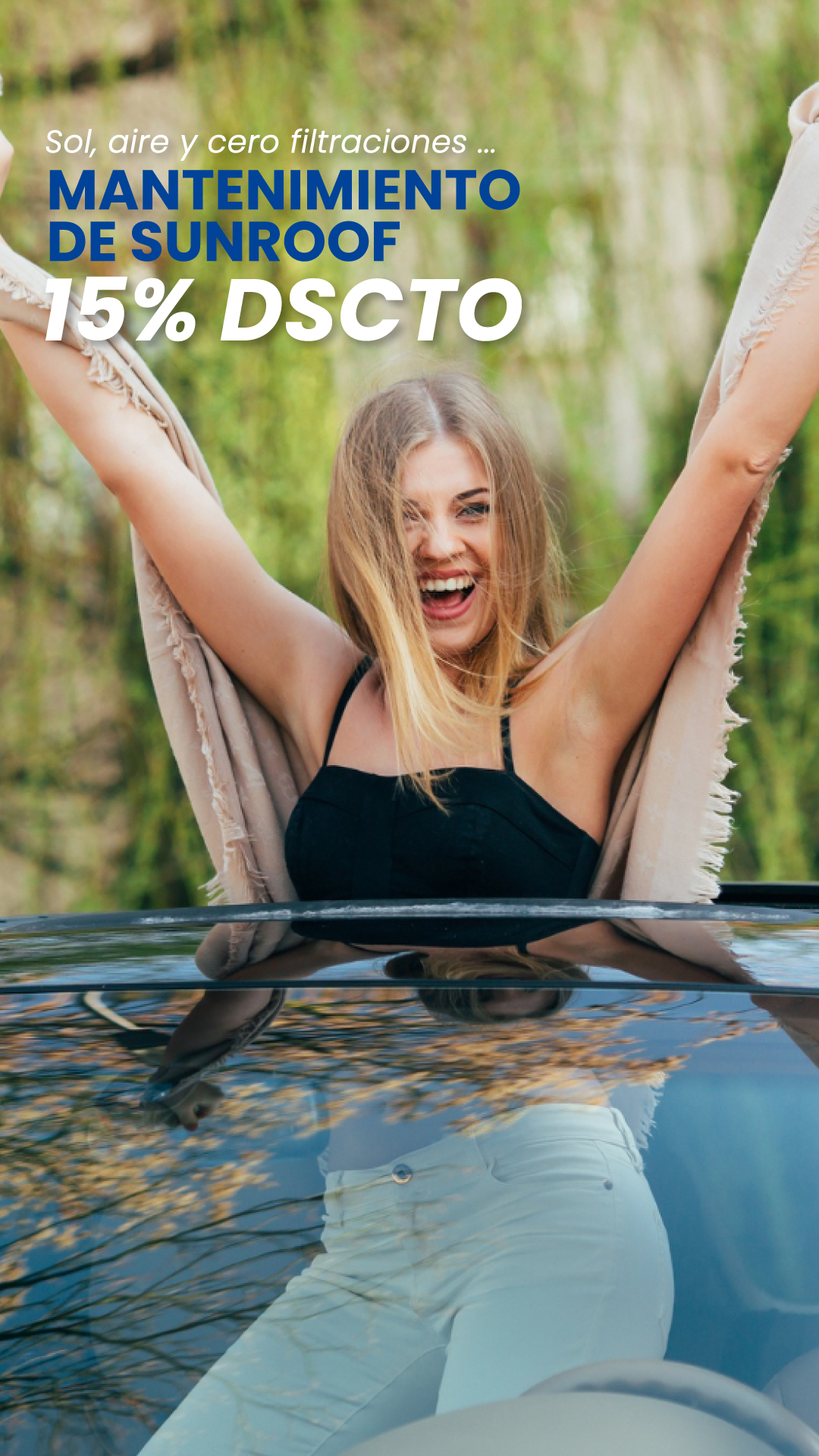 ¡La primavera llegó y tu sunroof merece brillar! 🚗✨
Disfruta de los días soleados como nunca antes con tu sunroof en perfectas condiciones.
En DS Automotriz te damos un 15% de descuento en su mantenimiento para que viajes con frescura, estilo y sin preocupaciones.

🔧 Aprovecha esta promo especial de temporada y dale a tu Mazda el cuidado que necesita.

📅 ¡Solo por tiempo limitado! Agenda tu hora hoy mismo y vive la primavera desde otra perspectiva.