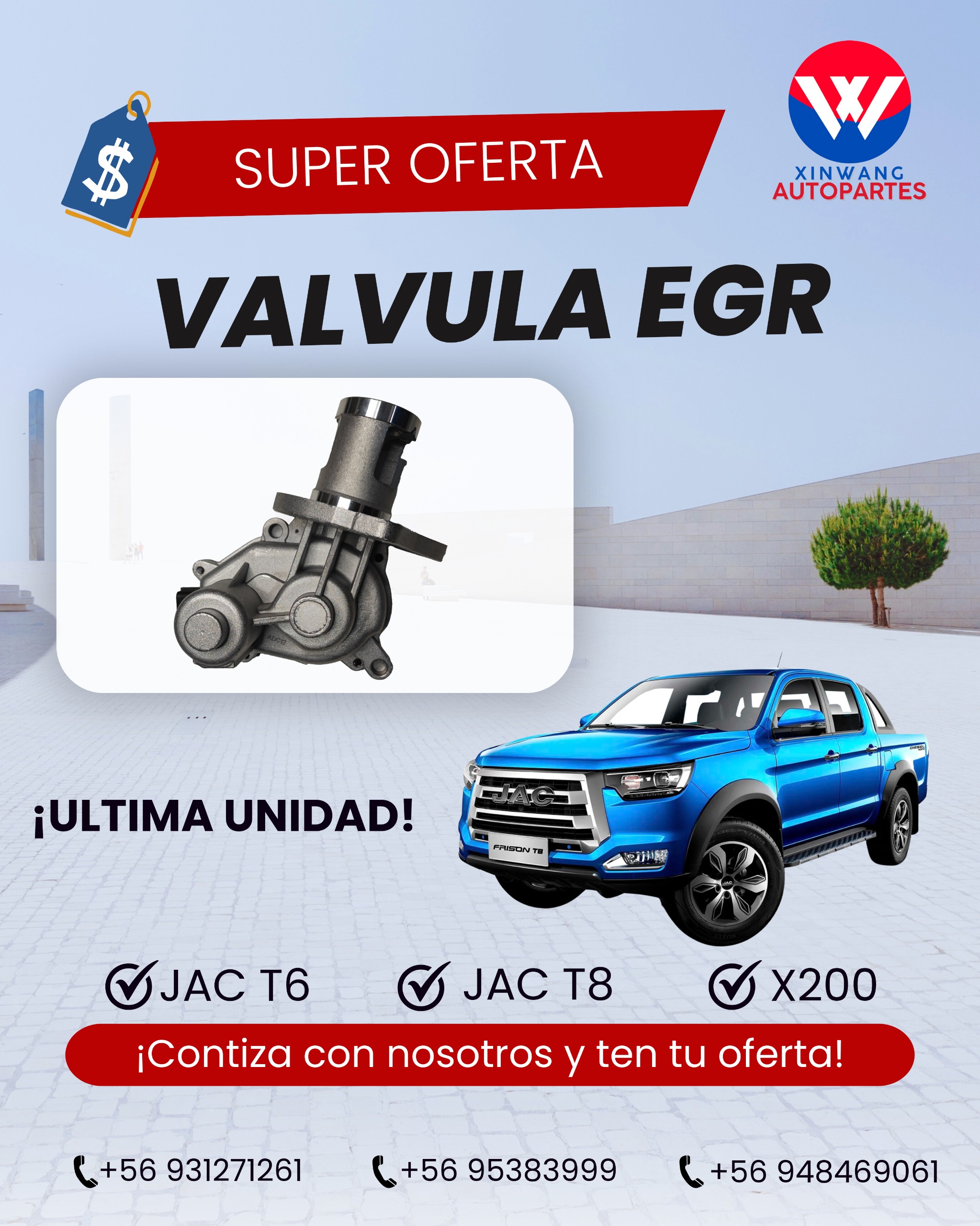 VALVULA EGR JAC T8