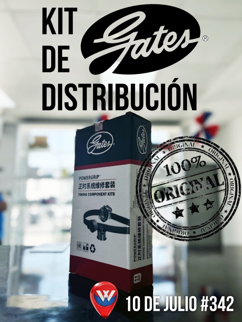 KIT DISTRIBCION ORIGINAL GATES PARA MARCAS CHERY/GREAT WALL / MAXUS