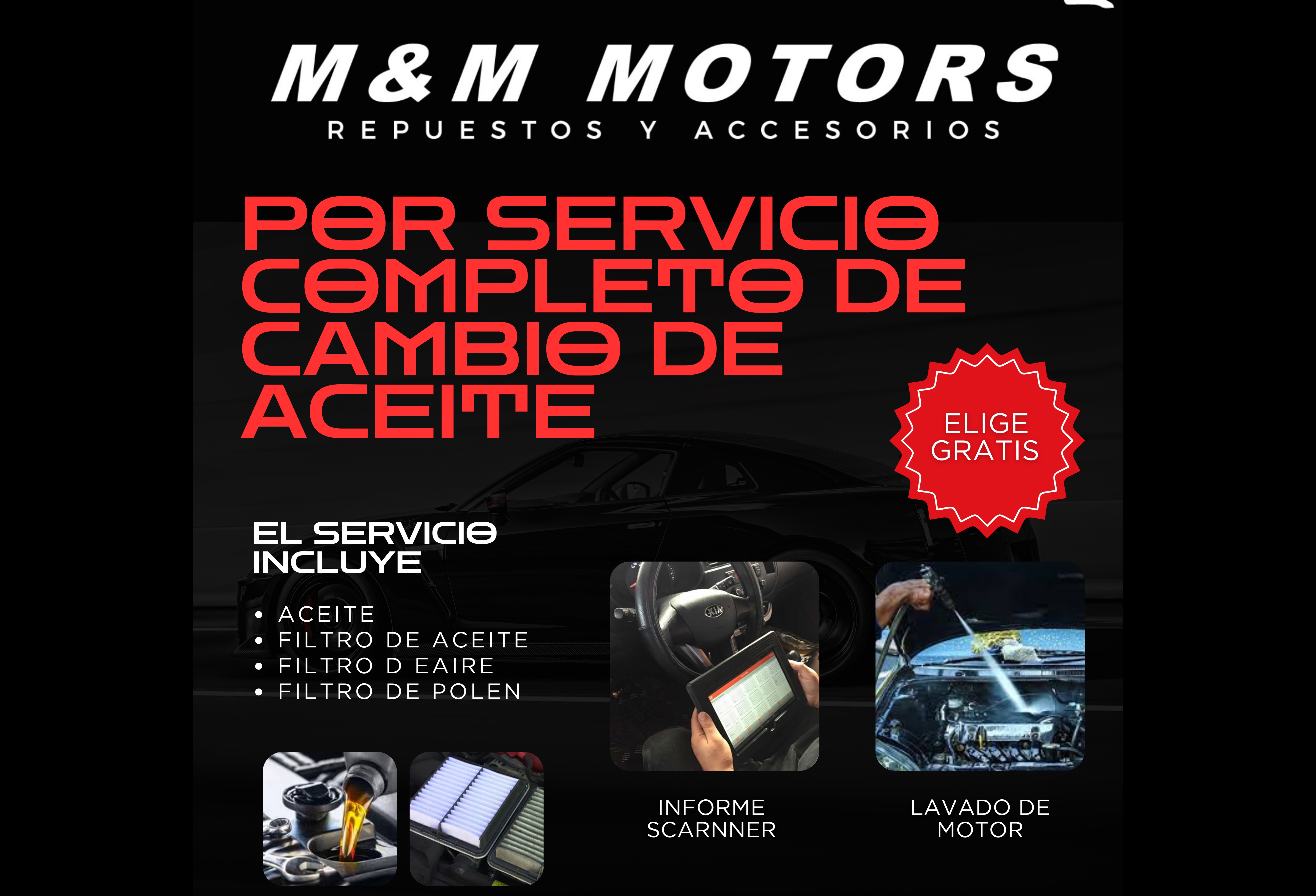 Lavado de motor o escáner grat